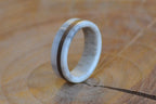 Deer Antler Ring with Walnut Wood Inlay, Men's or Women's Ring