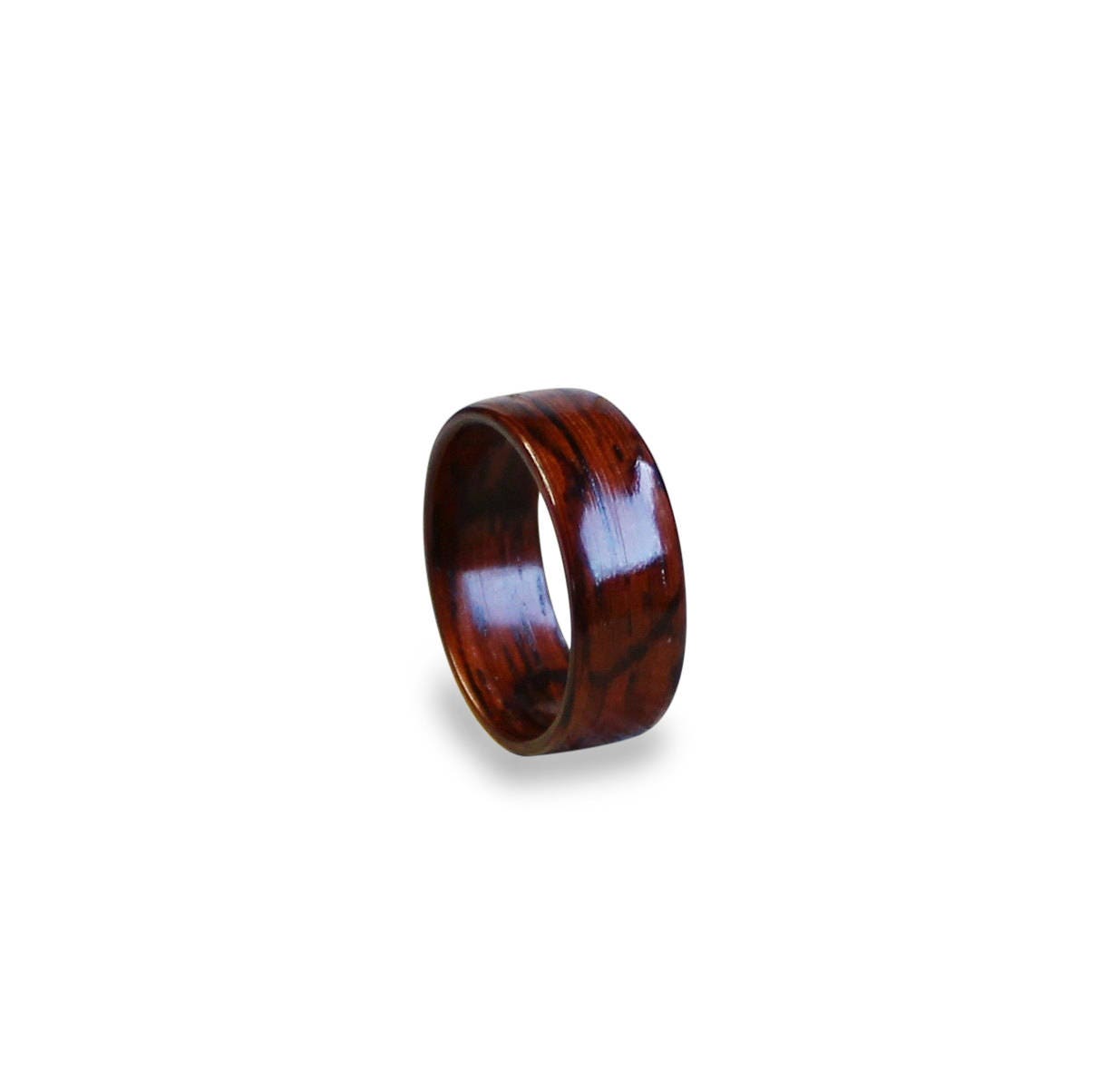 Handmade Mahogany Wooden Ring: Natural Wood Band
