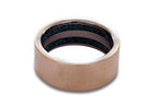 Titanium Wedding Band: Bronze Ring with Turquoise Inlays