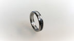 Titanium Ring with Deer Antler Inlay: 5mm Band