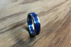 Titanium Ring with Lapis Lazuli Inlay: 6mm Band
