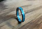 Titanium Ring with Turquoise Inlay: Unique Engagement Ring