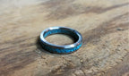 Titanium Ring with Turquoise Inlay: Unique Engagement Ring