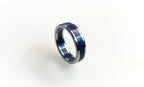 Titanium Ring with Lapis Lazuli Inlay: 6mm Band