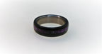 Titanium Ring: Ebony Wood & Amethyst Inlay, Handmade Band