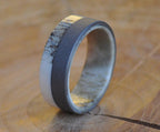 Handcrafted Deer Antler Ring: Sand Blasted Stainless Steel Hunter Ring