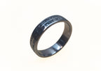 Titanium Wedding Ring with Crushed Shaving Inlay, Rustic and elegant wedding band
