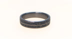 Titanium Wedding Ring with Crushed Shaving Inlay, Rustic and elegant wedding band