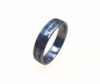 Titanium Wedding Ring with Crushed Shaving Inlay, Rustic and elegant wedding band