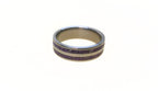 Titanium Ring with Crushed Amethyst Inlay: Handmade Purple Band